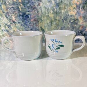 Japan Fascino Stoneware Mugs Cups 2 Count